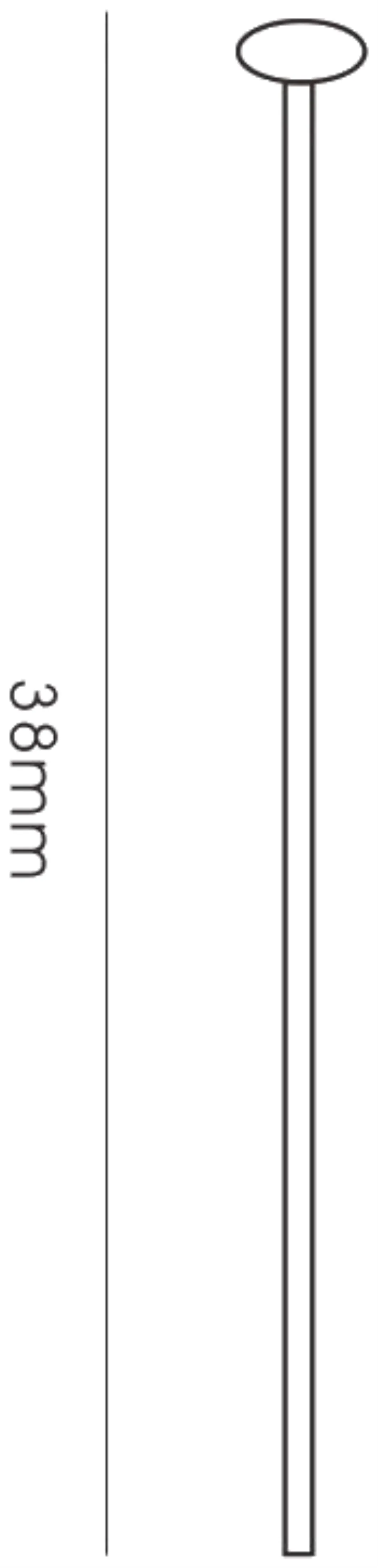 Flat Head Pins Gold Finish 38mm C90012  Diyas Crystal Pin